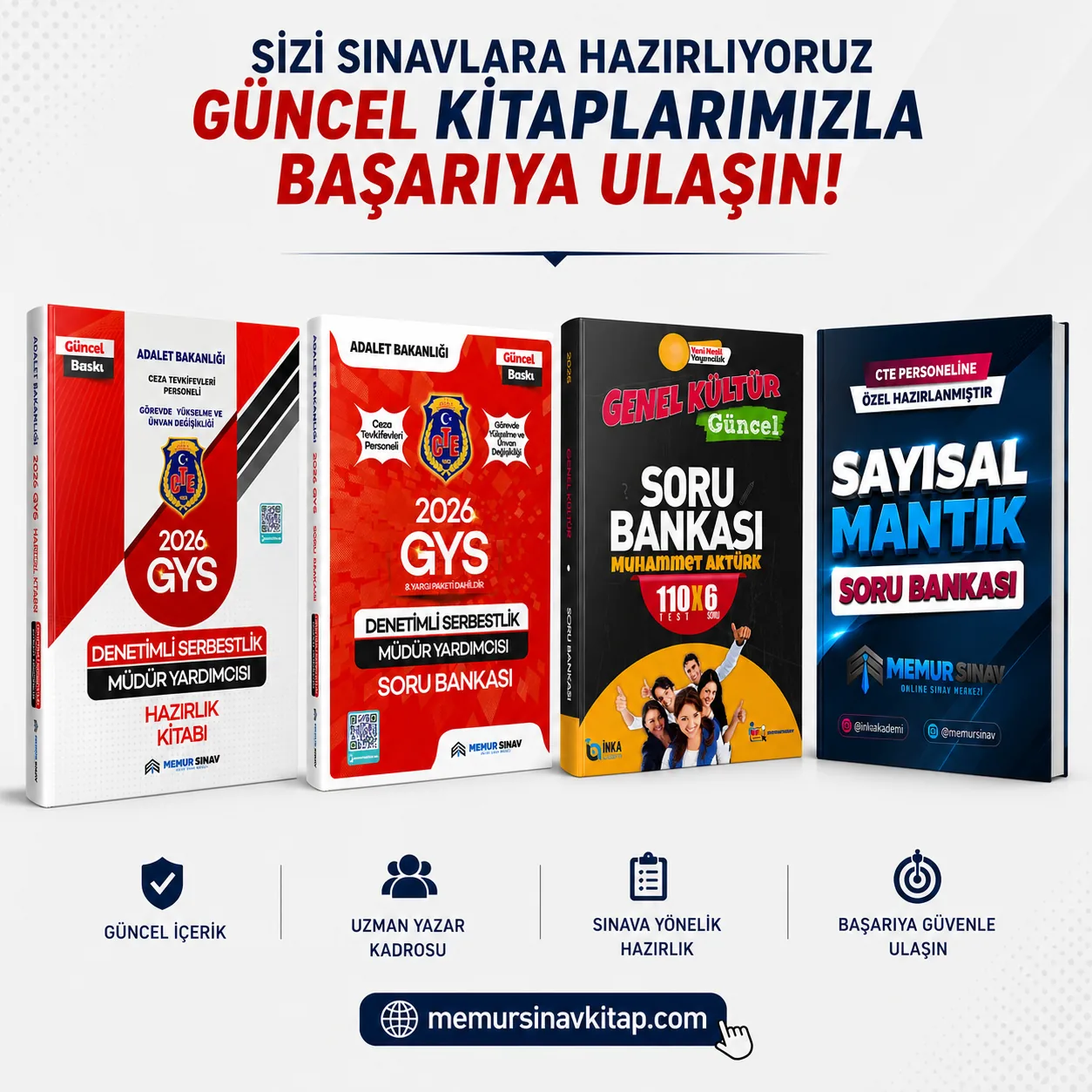 2026 CTE GYS DENETİMDE SERBESTLİK MÜDÜR YARD. HAZIRLIK KİTABI + SORU BANKASI 4'LÜ SET