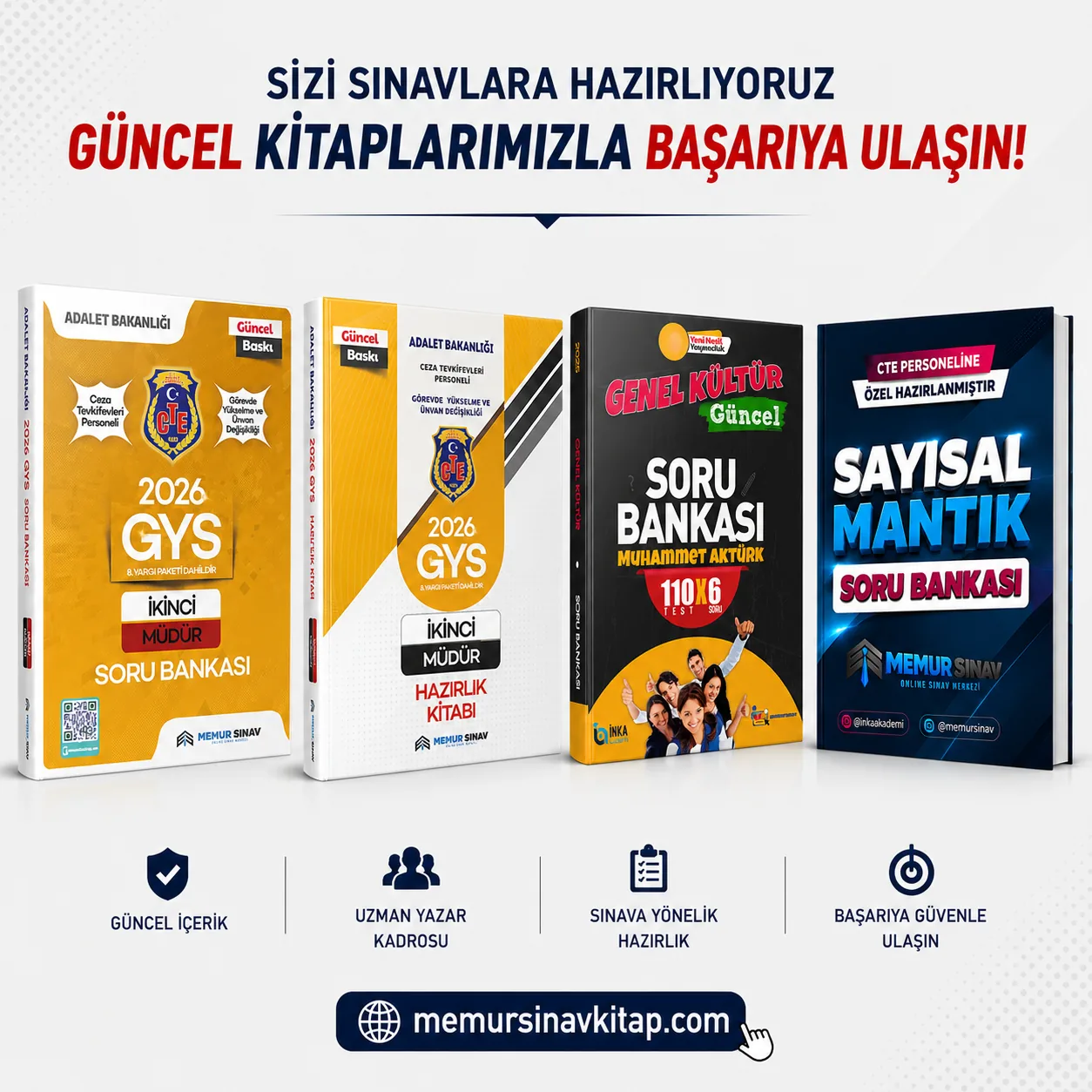 2026 CTE GYS İKİNCİ MÜDÜR HAZIRLIK KİTABI + SORU BANKASI 4'LÜ SET