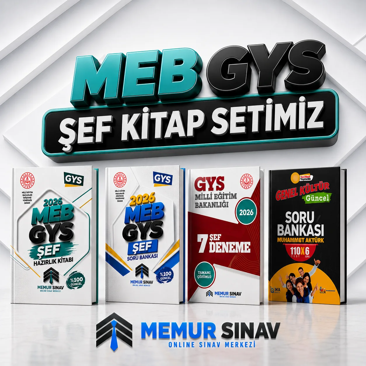2026 MEB ŞEF Hazırlık Kitabı + Soru Bankası + Deneme + Genel Kültür 4'li Set