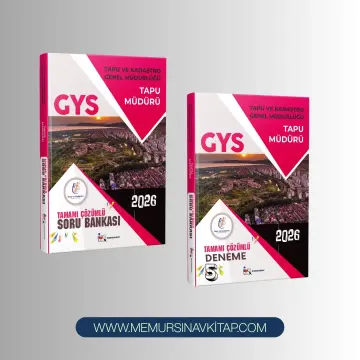 2025 Tapu Müdürü GYS 2'li Set 4'lü Deneme + Soru Bankası