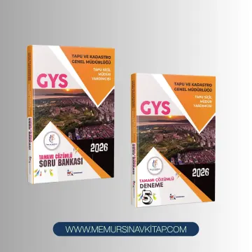 2025 Tapu Sicil Müdür Yardımcısı GYS 2'li Set 4'lü Deneme + Soru Bankası