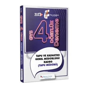 2023 Tapu Müdürü GYS 4'lü Deneme