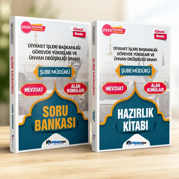 2026 DİB GYS Şube Müdürü 2'Li Set (Hazırlık Kitabı + Soru Bankası)