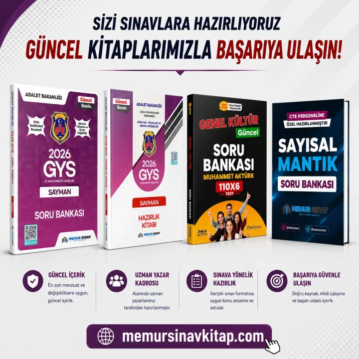 2026 CTE GYS SAYMAN HAZIRLIK KİTABI + SORU BANKASI 4'LÜ SET