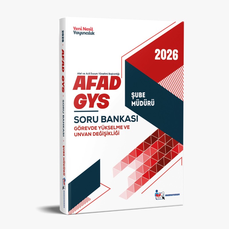 AFAD ŞUBE MÜDÜRÜ SORU BANKASI GYS