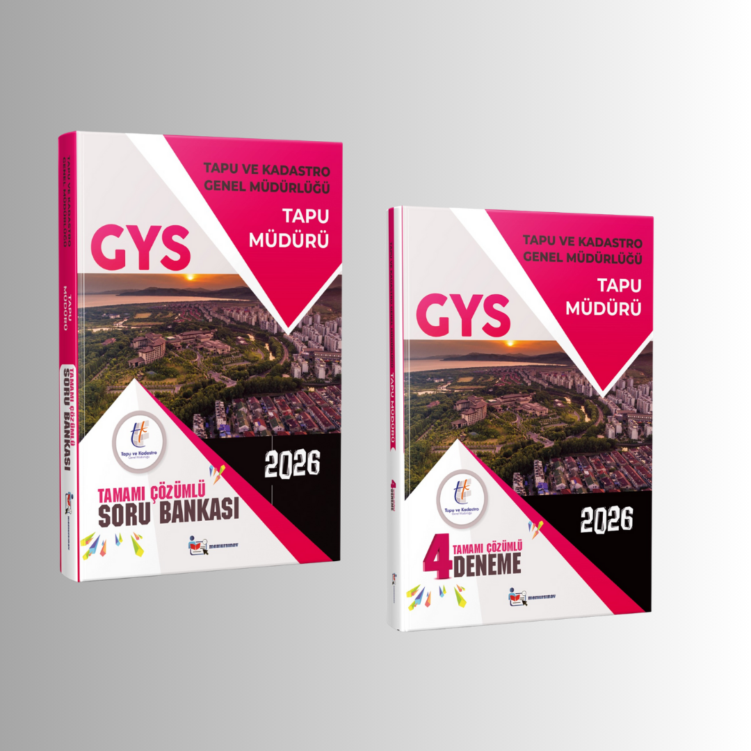 2025 Tapu  Müdürü GYS 2'li Set 4'lü Deneme + Soru Bankası