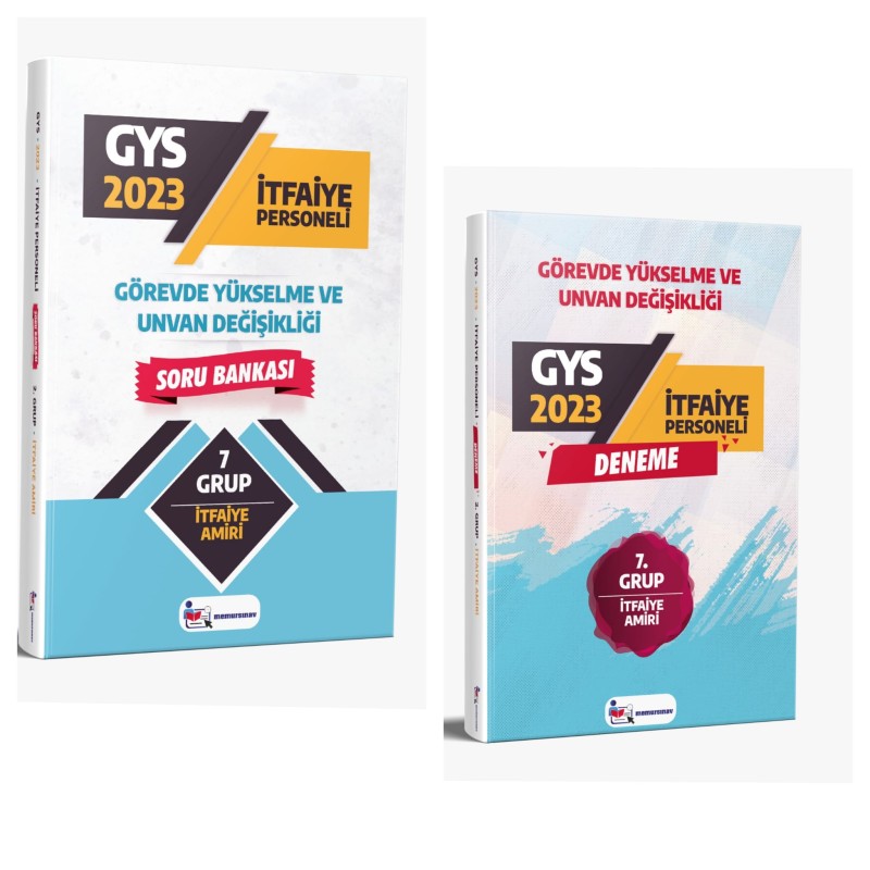 2023 Yerel Yönetimler (İtfaiye Amiri) 7. Grup 2'li SET GYS Soru Bankası ve Deneme SETİ
