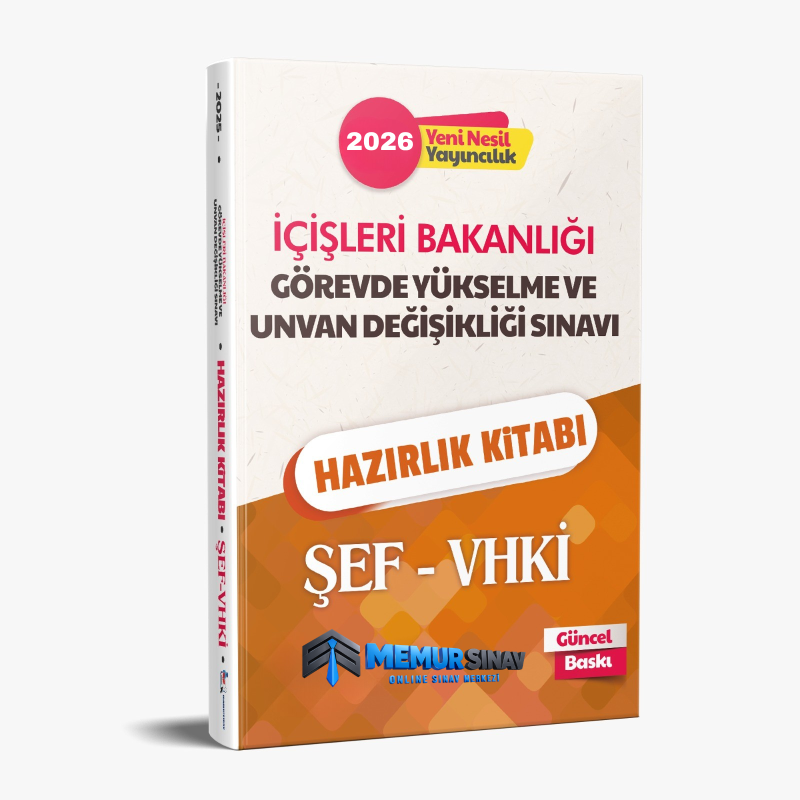 2026 İÇİŞLERİ BAKANLIĞI GYS VE ÜNVAN DEĞİŞİKLİĞİ ŞEF SORU BANKASI