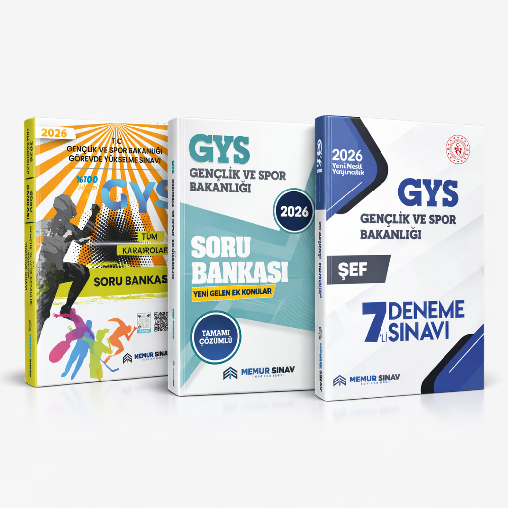 GSB GYS (ŞEF) SORU BANKASI + DENEME + EK KONULAR SORU BANKASI