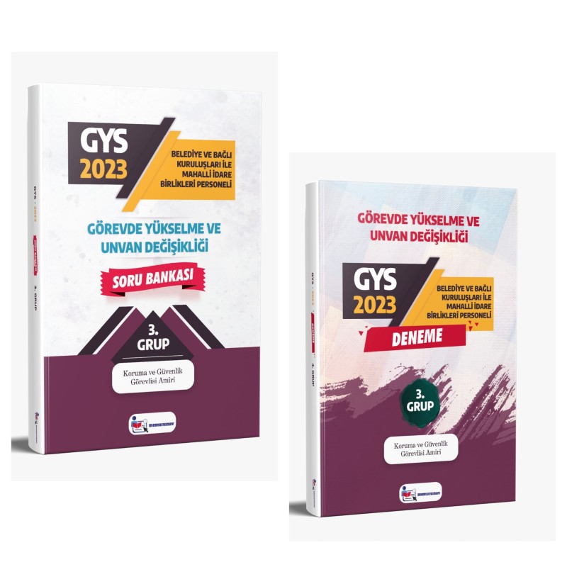 2023 Yerel Yönetimler (Koruma ve Güvenlik Görevlisi) 3. Grup 2'li SET GYS Soru Bankası ve Deneme SETİ (Koruma ve Güvenlik Görevlisi)