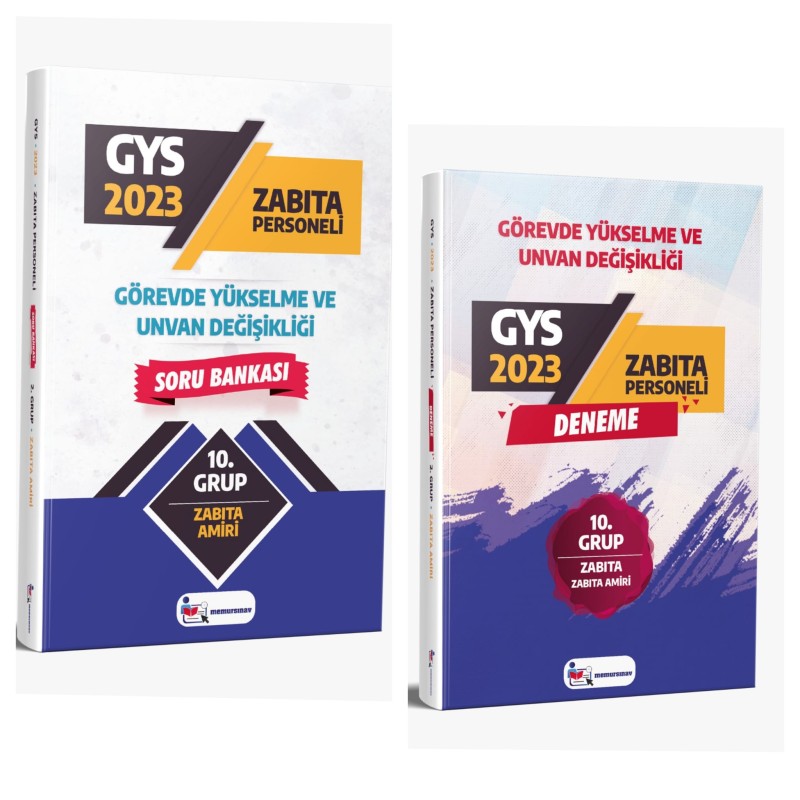 2023 Yerel Yönetimler (Zabıta Amiri) 10. Grup 2'li SET GYS Soru Bankası ve Deneme SETİ