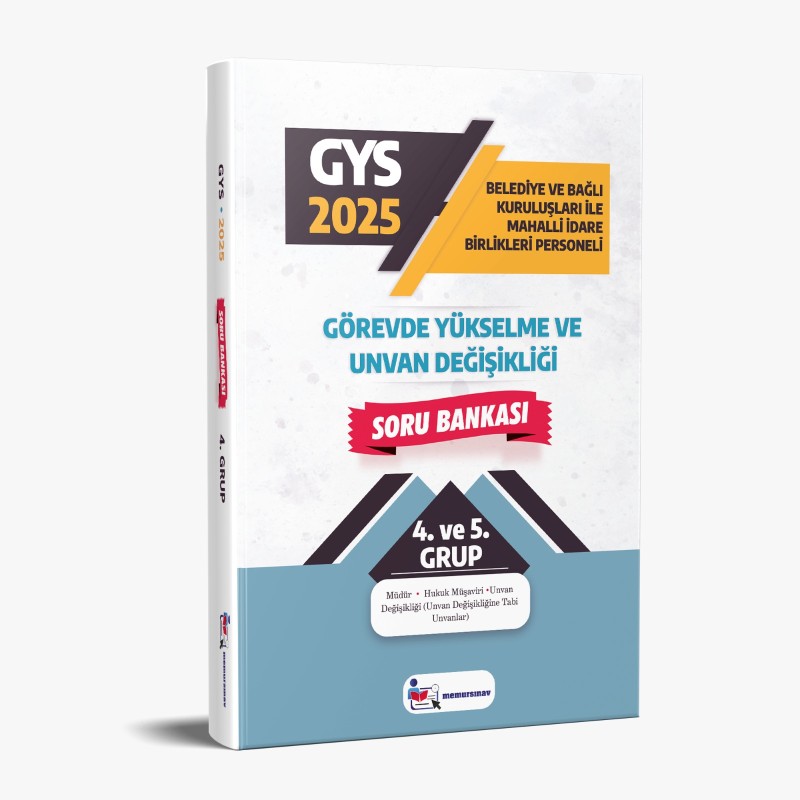 2025 4.ve5. Grup Soru Bankası