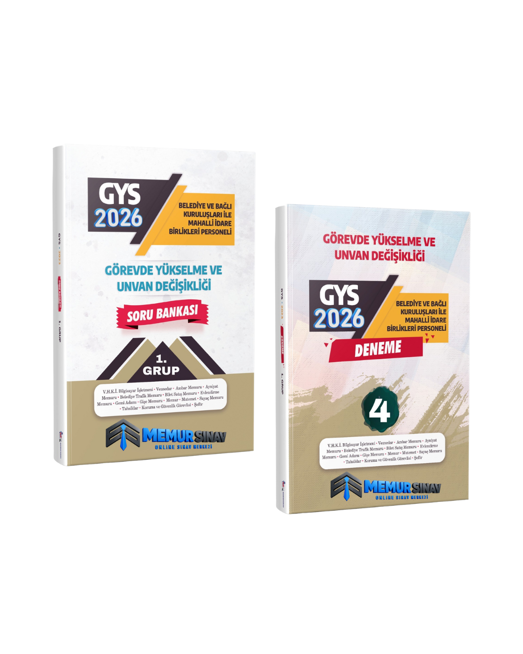 2026 Yerel Yönetimler 1. Grup 2'li SET GYS Soru Bankası ve Deneme Seti (V.H.K.İ. Bilgisayar işletmeni, Veznedar, Anbar Memuru, Ayniyat Memuru, Belediye Trafik Memuru, Bilet Satış Memuru, Evlendirme Me