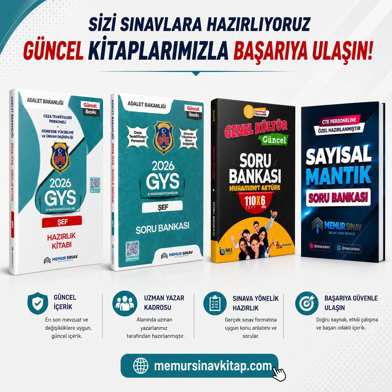 2026 CTE GYS ŞEF HAZIRLIK KİTABI + SORU BANKASI 3'LÜ SET (GÜNCEL SORU BANKASI)