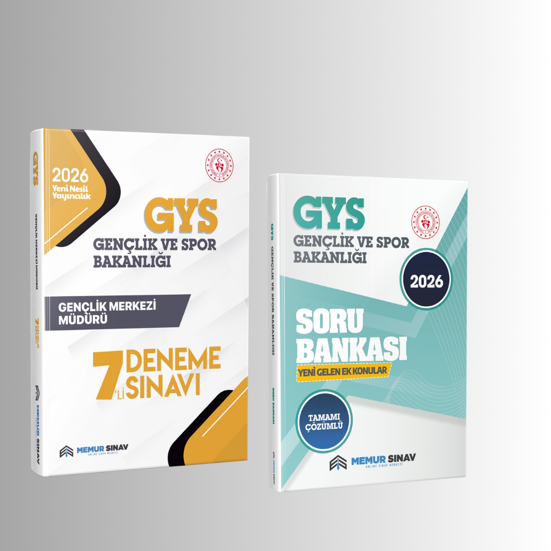 GSB GENÇLİK MERKEZİ MÜDÜRÜ 7'Lİ DENEME + YENİ GELEN KONULAR SORU BANKASI