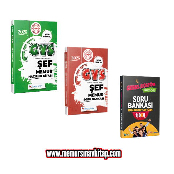 2025 MEB ŞEF / MEMUR Hazırlık Kitabı ve Soru Bankası 3'li Set