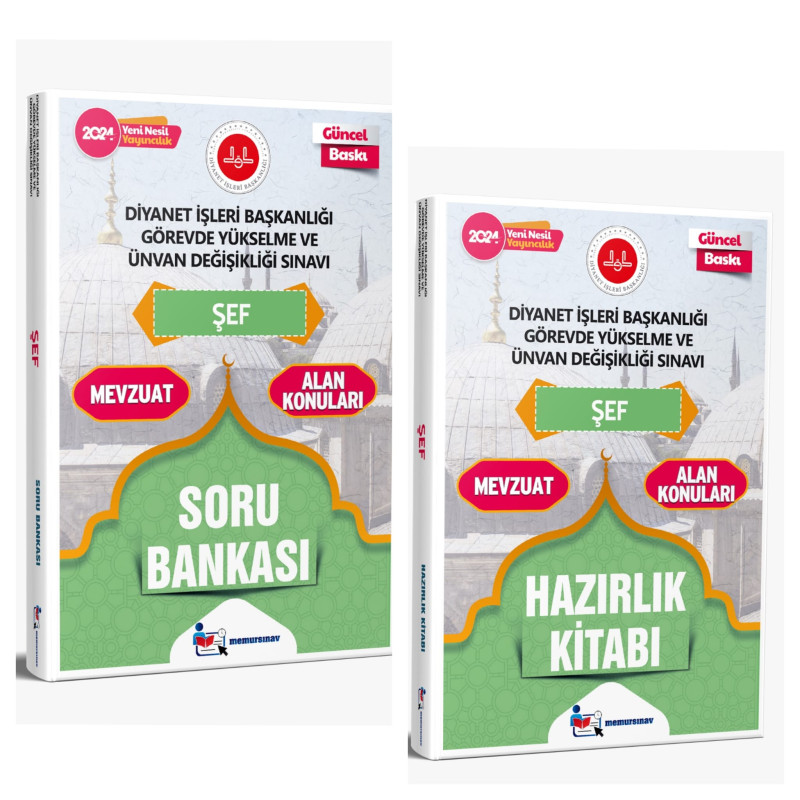 2024 DİB GYS Şef 2'Li Set (Hazırlık Kitabı + Soru Bankası)