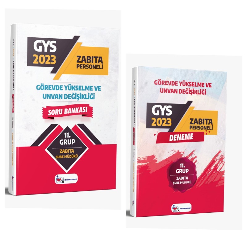 2023 Yerel Yönetimler (Zabıta Şube Müdürü) 11. Grup 2'li SET GYS Soru Bankası ve Deneme SETİ